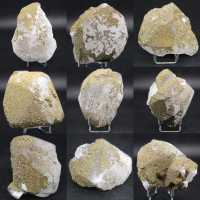 Pyrite sur calcite